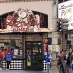 a retro cafe on a San Francisco corner