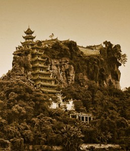 pagoda slide ancient pagoda on yangtze river
