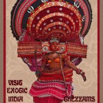 Theyyam, wearing his exotic costume