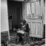 Hungarian woman sewing