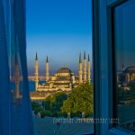 Blue Mosque with St. Sophia's reflection