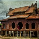 200 year old wooden monastery, Burma