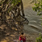 Woman Bathing in the Irrawaddy