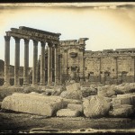 daguerreotype style landscape of the ruins of Palmyra daguerreotype style landscape of the ruins of Palmyra