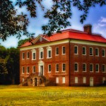 landscape of Drayton Hall Plantation mansion