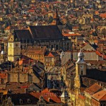 The citadel of Brasov, Romania with the Black Church