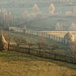 Romanian Landscape with Haystacks and Fog