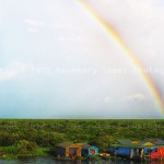 Floating Village and Rainbow:Tonle Lake