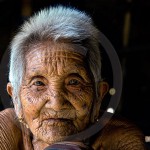 Laos village Grandma portrait