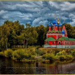 detail of digital painting in Style of Fedoskino