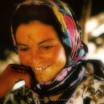 A young Berber woman with a facial tattoo