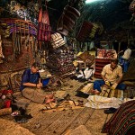 men work at making pack saddles