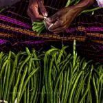 longyi and long beans, shot in Burma country market