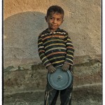 portrait of gypsy boy in Uzbekistan